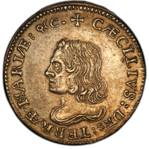 Obverse of Maryland 6Pence Lord Baltimore